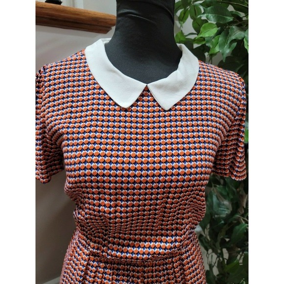 Forever 21 Women's Multicolor 100% Rayon Half Sleeve Knee Length Dress Size S - Picture 5 of 12